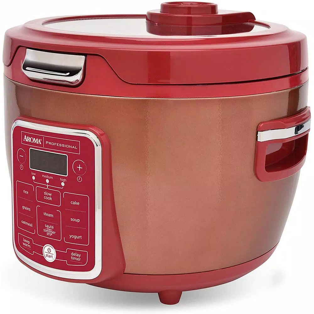 Cookers AROMA 20-Cup Red Rice Cooker With Glass Lid 5 Cookers AROMA 20-Cup Red Rice Cooker With Glass Lid - Image 3