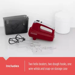 Mixers BLACK+DECKER Helix Performance Premium 5-Speed Mixer Red Hand Mixer 15 Mixers BLACK+DECKER Helix Performance Premium 5-Speed Mixer Red Hand Mixer -Dessert Makers Popular Store red black decker hand mixers mx600r 1f 1000