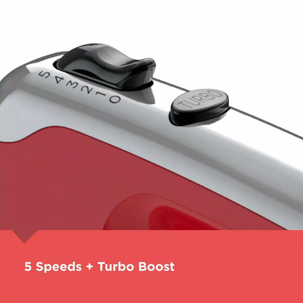 Mixers BLACK+DECKER Helix Performance Premium 5-Speed Mixer Red Hand Mixer 5 Mixers BLACK+DECKER Helix Performance Premium 5-Speed Mixer Red Hand Mixer - Image 3