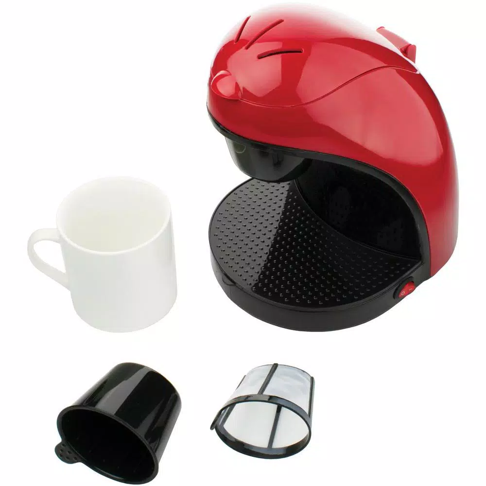 Coffee Makers Brentwood Appliances 1-Cup Red Coffee Maker With Mug And 2-Slice Red Extra-Wide Slot Toaster 4 Coffee Makers Brentwood Appliances 1-Cup Red Coffee Maker With Mug And 2-Slice Red Extra-Wide Slot Toaster - Image 2
