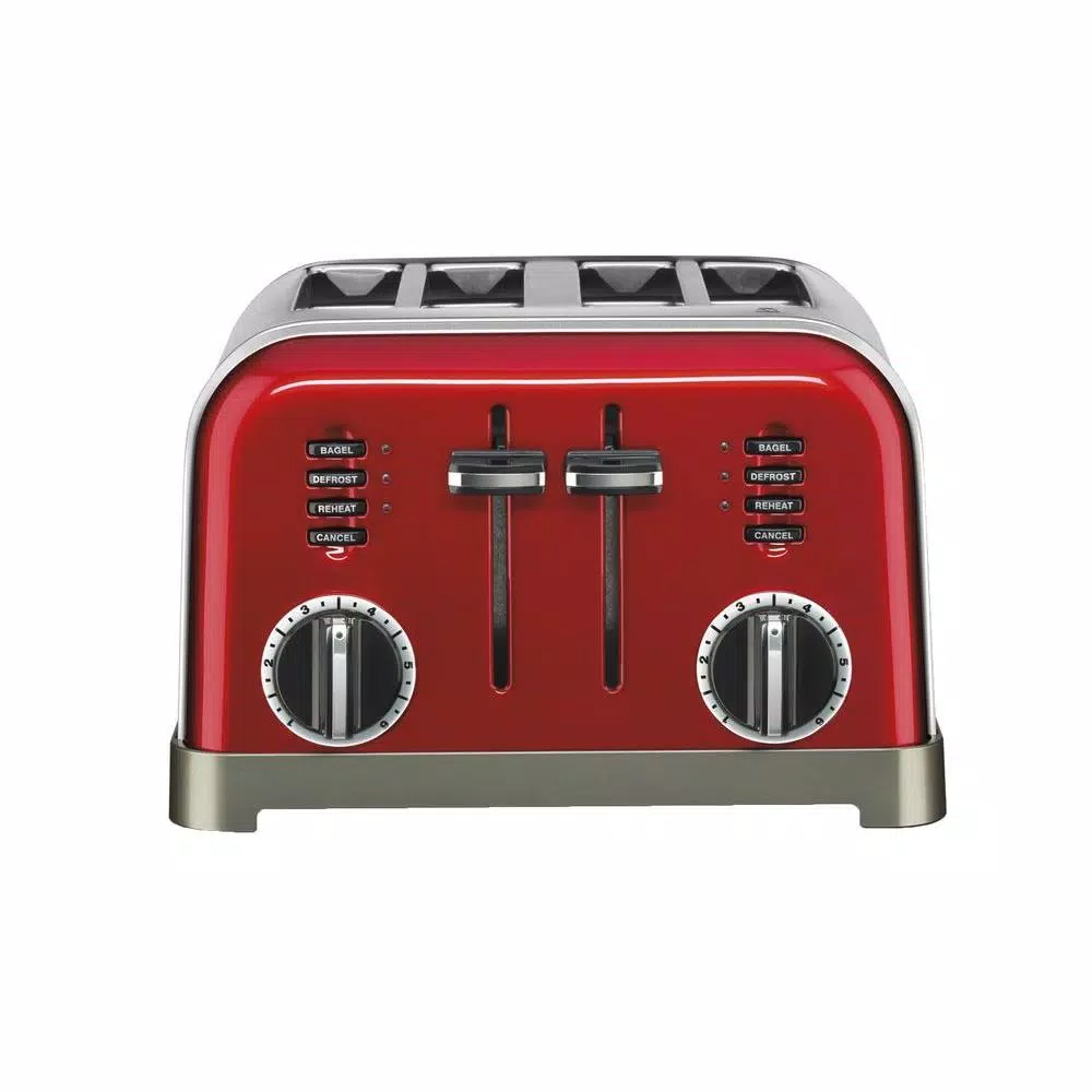 Toasters Cuisinart Classic Series 4-Slice Red Wide Slot Toaster With Crumb Tray 3 Toasters Cuisinart Classic Series 4-Slice Red Wide Slot Toaster With Crumb Tray
