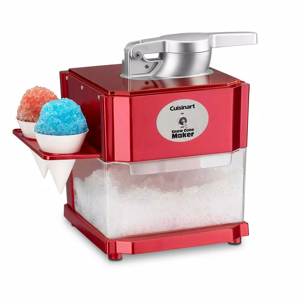 Dessert Makers Cuisinart 20 Oz. Red Countertop Snow Cone Machine 5 Dessert Makers Cuisinart 20 Oz. Red Countertop Snow Cone Machine - Image 3