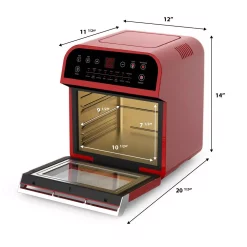 Toasters GoWISE USA 1600 W Red Rotisserie Oven And 12.7 Qt. Electric Air Fryer -Dessert Makers Popular Store red gowise usa toaster ovens gw44801 44 1000