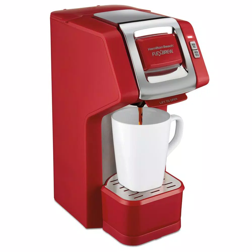 Coffee Makers Hamilton Beach 1-Cup Red FlexBrew Coffee Maker 4 Coffee Makers Hamilton Beach 1-Cup Red FlexBrew Coffee Maker - Image 2