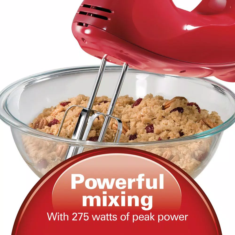 Mixers Hamilton Beach Ensemble 6-Speed Red Hand Mixer With Snap-On Case 9 Mixers Hamilton Beach Ensemble 6-Speed Red Hand Mixer With Snap-On Case - Image 7