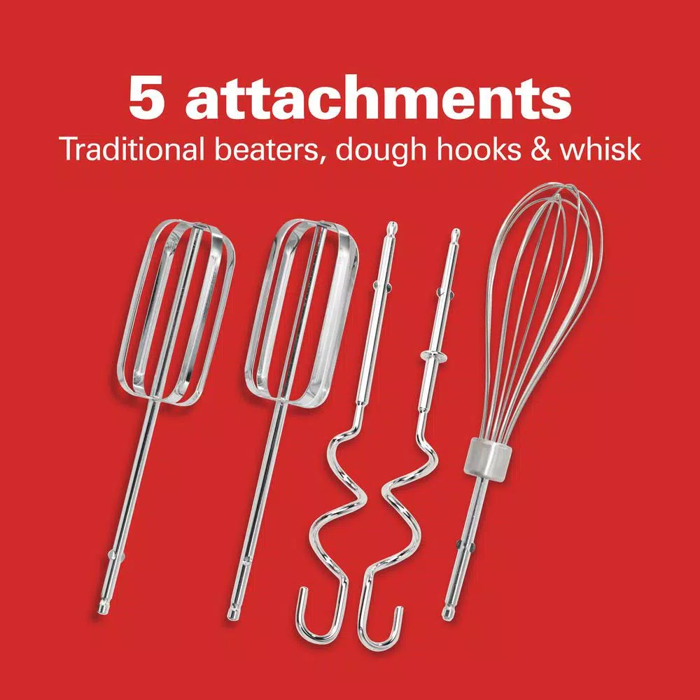 Mixers Hamilton Beach Ensemble 6-Speed Red Hand Mixer With Snap-On Case 7 Mixers Hamilton Beach Ensemble 6-Speed Red Hand Mixer With Snap-On Case - Image 5