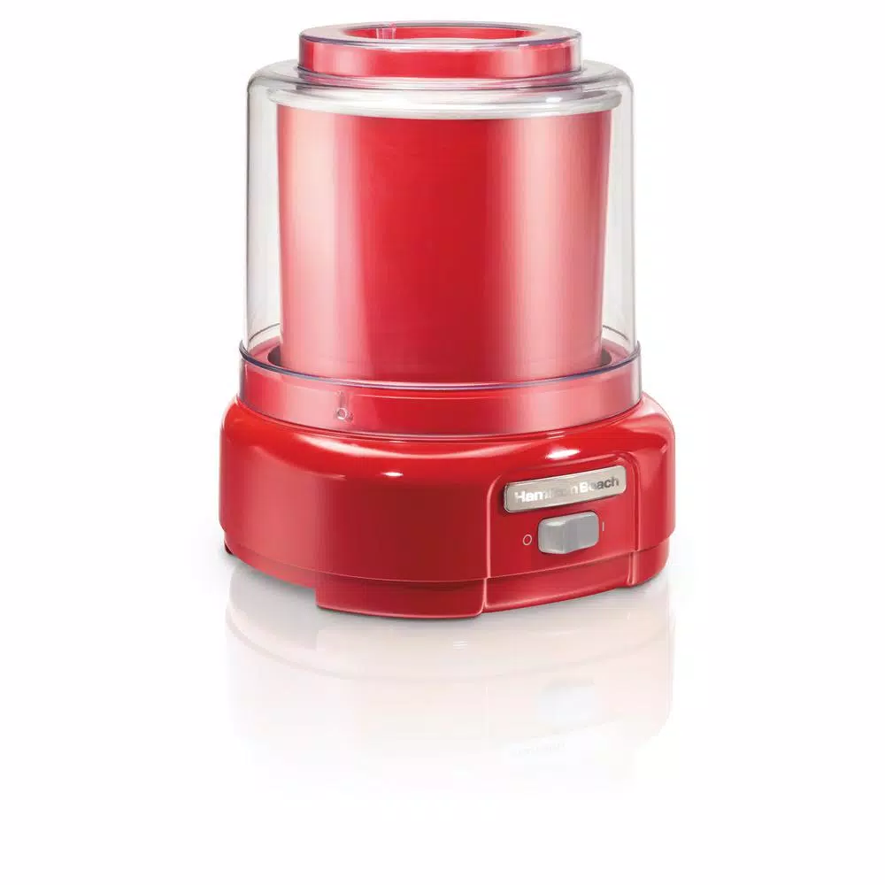 Dessert Makers Hamilton Beach 1.5 Qt. Red Ice Cream Maker 3 Dessert Makers Hamilton Beach 1.5 Qt. Red Ice Cream Maker