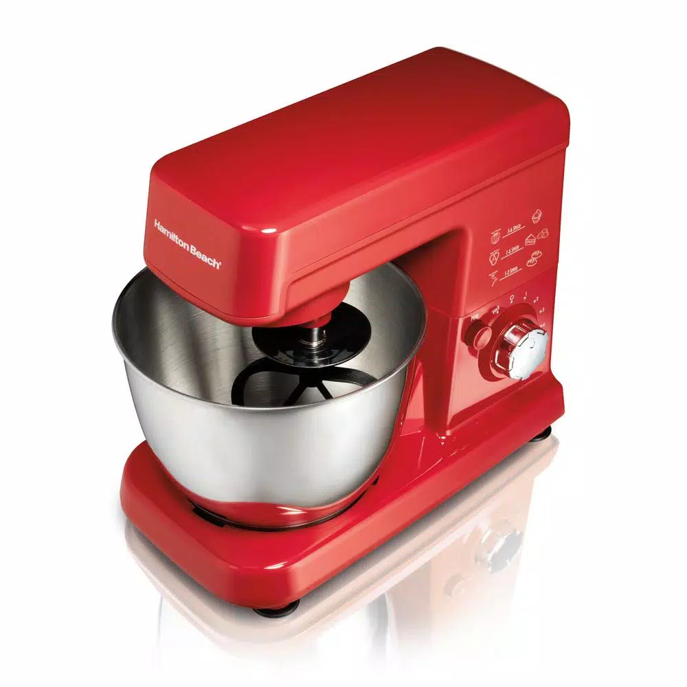 Mixers Hamilton Beach 3.5 Qt. 6-Speed Red Stand Mixer 3 Mixers Hamilton Beach 3.5 Qt. 6-Speed Red Stand Mixer