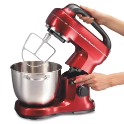 Mixers Hamilton Beach 4 Qt. 7-Speed Red Stand Mixer With Tilt Head -Dessert Makers Popular Store red hamilton beach stand mixers 63395 1f 1000