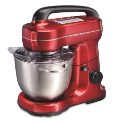 Mixers Hamilton Beach 4 Qt. 7-Speed Red Stand Mixer With Tilt Head