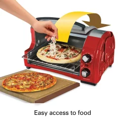 Toasters Hamilton Beach Easy Reach 1200 W 4-Slice Red Toaster Oven With Roll-Top Door 14 Toasters Hamilton Beach Easy Reach 1200 W 4-Slice Red Toaster Oven With Roll-Top Door -Dessert Makers Popular Store red hamilton beach toaster ovens 31337d 44 1000