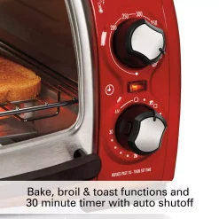 Toasters Hamilton Beach Easy Reach 1200 W 4-Slice Red Toaster Oven With Roll-Top Door 15 Toasters Hamilton Beach Easy Reach 1200 W 4-Slice Red Toaster Oven With Roll-Top Door -Dessert Makers Popular Store red hamilton beach toaster ovens 31337d fa 1000