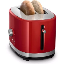 Toasters KitchenAid Empire 2-Slice Red Wide Slot Toaster With Crumb Tray -Dessert Makers Popular Store red kitchenaid pop up toasters kmt2116er c3 1000