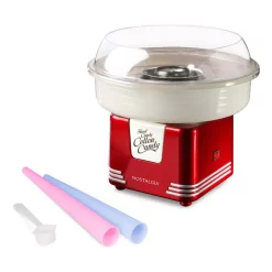Dessert Makers Nostalgia Retro Red Hard And Sugar Free Cotton Candy Maker With Cotton Candy Cones -Dessert Makers Popular Store red nostalgia cotton candy machines pcm405retrored 40 1000