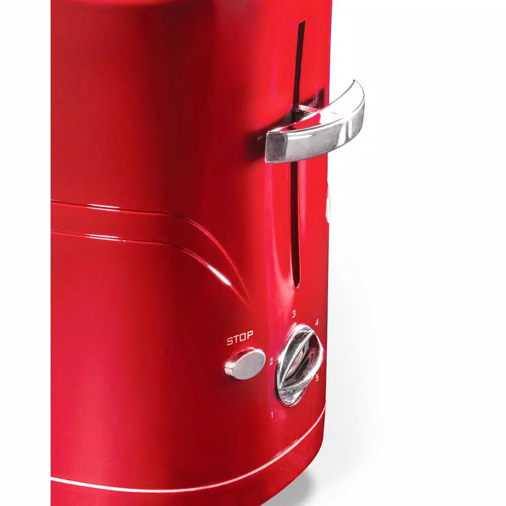 Toasters Nostalgia Retro Series 2-Slice Red Long Slot Hot Dog And Bun Toaster With Crumb Tray And Mini Tongs 6 Toasters Nostalgia Retro Series 2-Slice Red Long Slot Hot Dog And Bun Toaster With Crumb Tray And Mini Tongs - Image 4