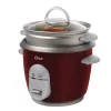 Cookers Oster 6-Cup Red Rice Cooker With Steaming Tray, Measuring Cup And Rice Paddle 1 Cookers Oster 6-Cup Red Rice Cooker With Steaming Tray, Measuring Cup And Rice Paddle -Dessert Makers Popular Store red oster rice cookers 004722 000 000 64 1000
