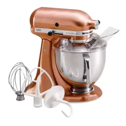 Mixers KitchenAid Custom Metallic 5 Qt. 10-Speed Satin Copper Stand Mixer -Dessert Makers Popular Store satin copper kitchenaid stand mixers ksm152pscp 40 1000