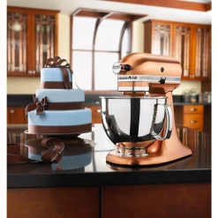 Mixers KitchenAid Custom Metallic 5 Qt. 10-Speed Satin Copper Stand Mixer -Dessert Makers Popular Store satin copper kitchenaid stand mixers ksm152pscp a0 1000