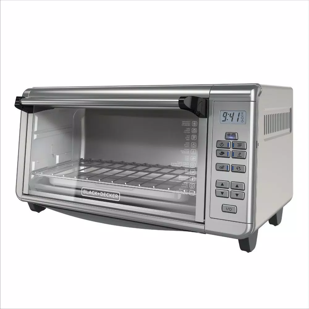 Toasters BLACK+DECKER 1500 W 8-Slice Black And Silver Countertop Convection Toaster Oven With Temperature Controls 3 Toasters BLACK+DECKER 1500 W 8-Slice Black And Silver Countertop Convection Toaster Oven With Temperature Controls