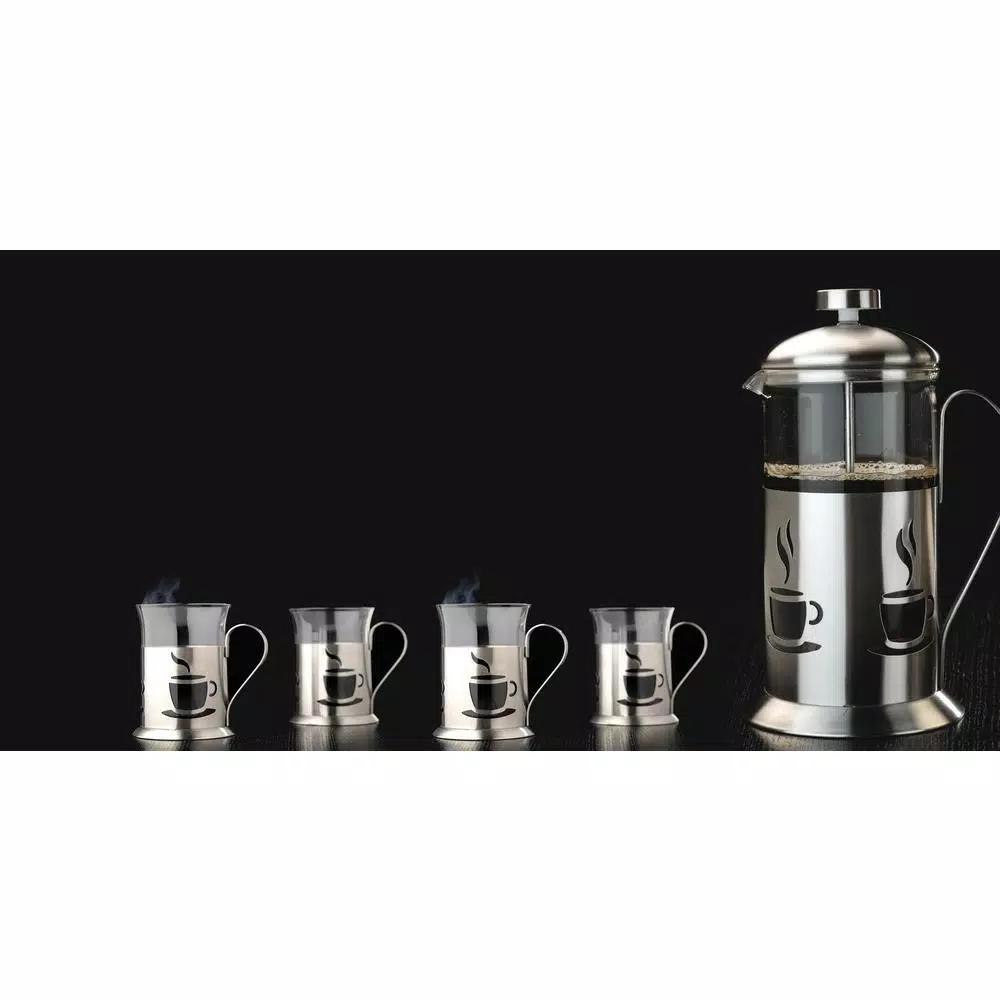 Coffee Makers BergHOFF CooknCo 2.5-Cup Stainless Steel And Glass French Press 5 Coffee Makers BergHOFF CooknCo 2.5-Cup Stainless Steel And Glass French Press - Image 3