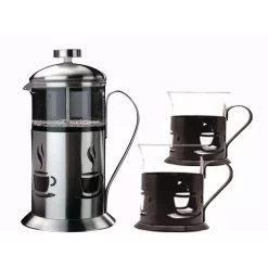 Coffee Makers BergHOFF CooknCo 2.5-Cup Stainless Steel And Glass French Press 9 Coffee Makers BergHOFF CooknCo 2.5-Cup Stainless Steel And Glass French Press -Dessert Makers Popular Store silver berghoff french presses 2211100 44 1000