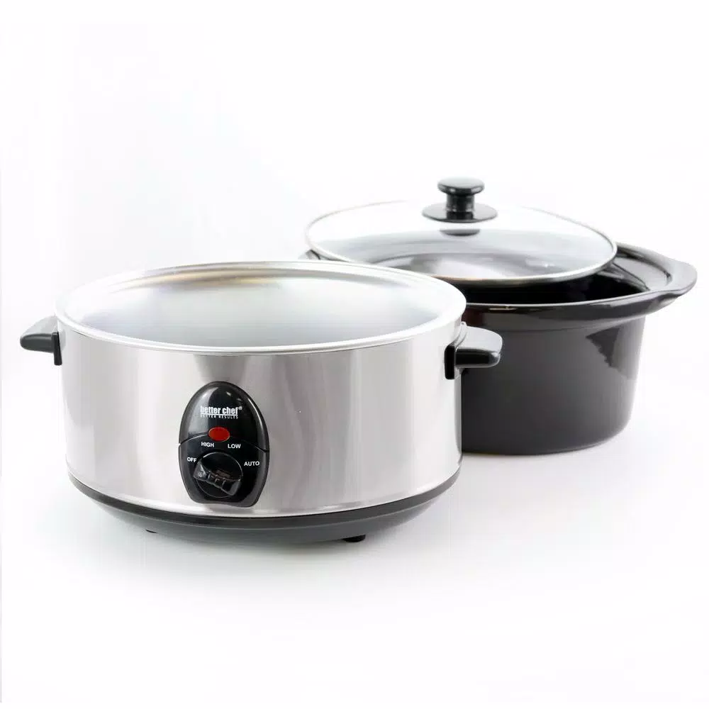 Cookers Better Chef 3.7 Qt. Silver Oval Slow Cooker 6 Cookers Better Chef 3.7 Qt. Silver Oval Slow Cooker - Image 4
