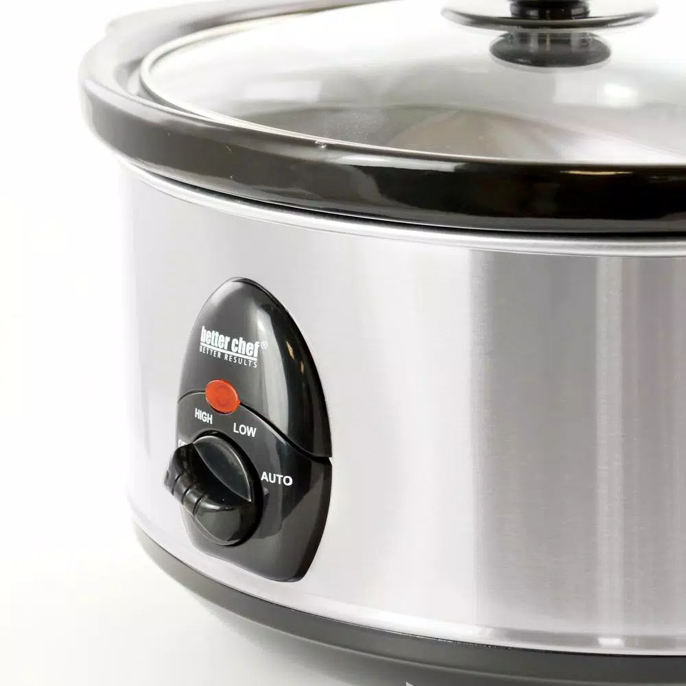 Cookers Better Chef 3.7 Qt. Silver Oval Slow Cooker 4 Cookers Better Chef 3.7 Qt. Silver Oval Slow Cooker - Image 2