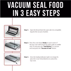 Food Processing CASO VC 300 Black And Silver Food Vacuum Sealer With Food Management App And Vacuum Bag Set 20 Food Processing CASO VC 300 Black And Silver Food Vacuum Sealer With Food Management App And Vacuum Bag Set -Dessert Makers Popular Store silver black caso food vacuum sealers 11392 2 kit 76 1000