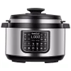Cookers Boyel Living 8 Qt. Stainless Steel 12-in-1 Multiuse Programmable Electric Pressure Cooker With Non-Stick Pot And Cool-Touch Handles 1 Cookers Boyel Living 8 Qt. Stainless Steel 12-in-1 Multiuse Programmable Electric Pressure Cooker With Non-Stick Pot And Cool-Touch Handles -Dessert Makers Popular Store silver boyel living electric pressure cookers gbk gp80plus 64 1000