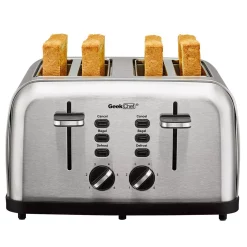Toasters Boyel Living 1500 W 4-Slice Silver Wide Slot Toaster With Dual Control Panels 15 Toasters Boyel Living 1500 W 4-Slice Silver Wide Slot Toaster With Dual Control Panels -Dessert Makers Popular Store silver boyel living pop up toasters gbk gts4a c3 1000