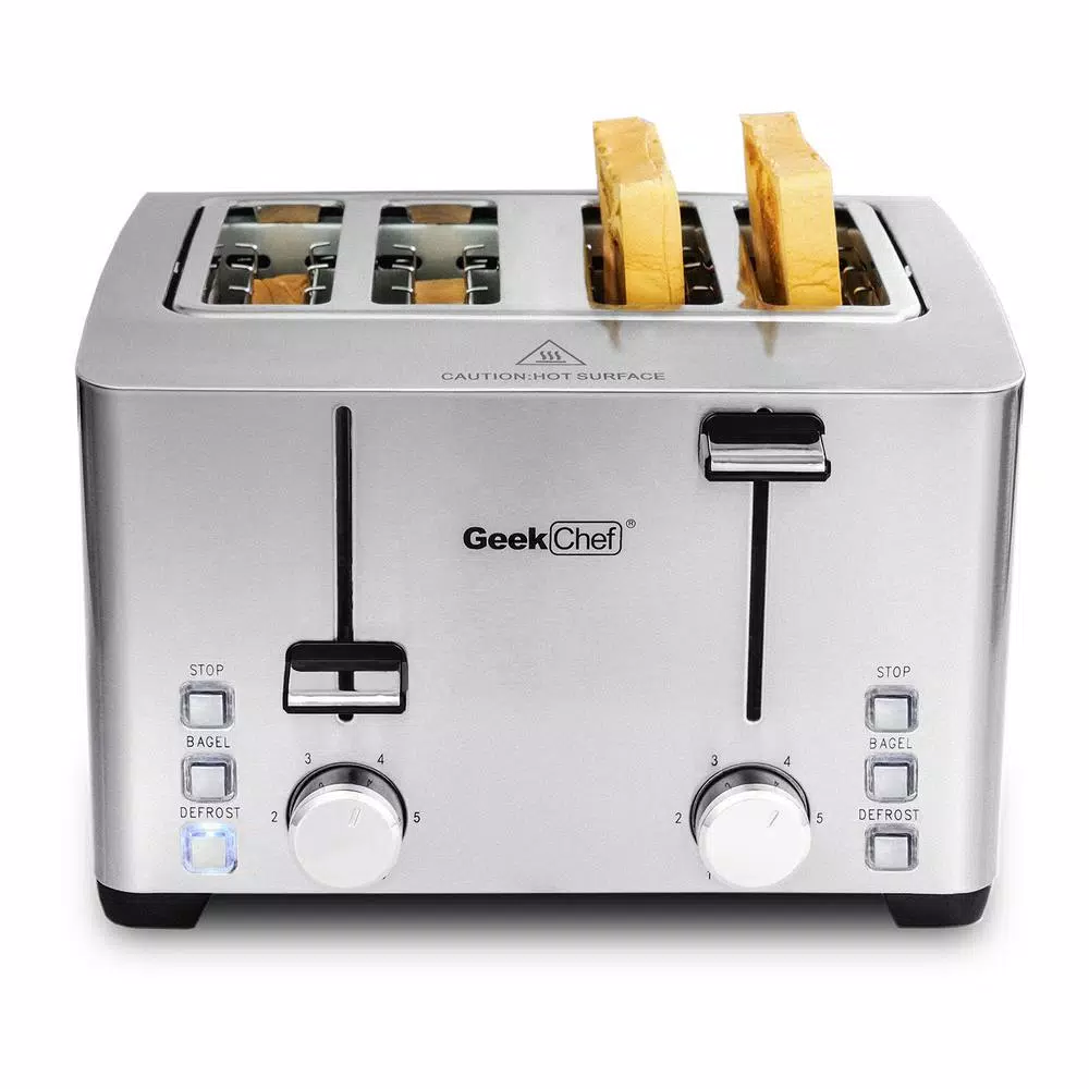 Toasters Boyel Living 1500 W 4-Slice Silver Wide Slot Toaster With 6 Bread Shade Settings And Removable Crumb Tray 10 Toasters Boyel Living 1500 W 4-Slice Silver Wide Slot Toaster With 6 Bread Shade Settings And Removable Crumb Tray - Image 8
