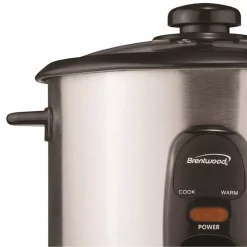 Cookers Brentwood 10-Cup Silver Rice Cooker -Dessert Makers Popular Store silver brentwood rice cookers ts 20 4f 1000