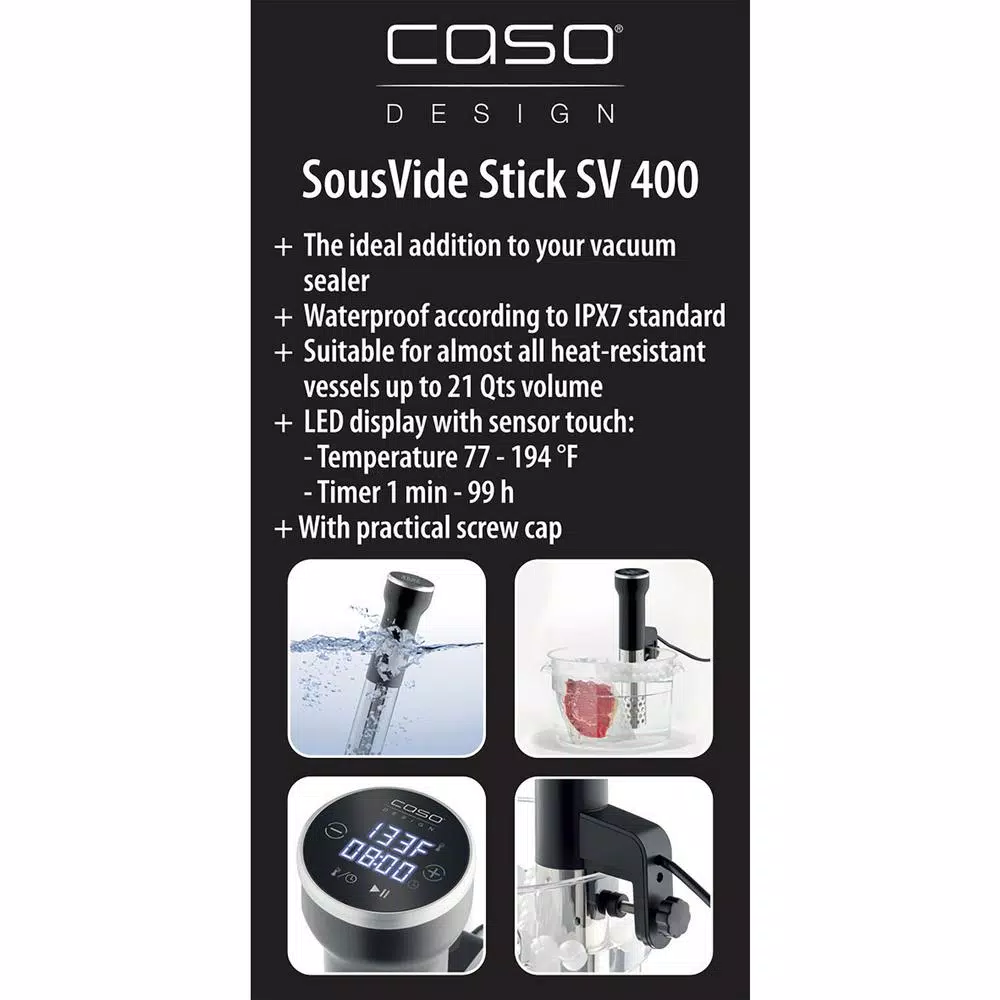 Cookers CASO Sous Vide Silver Stick Cooker 4 Cookers CASO Sous Vide Silver Stick Cooker - Image 2