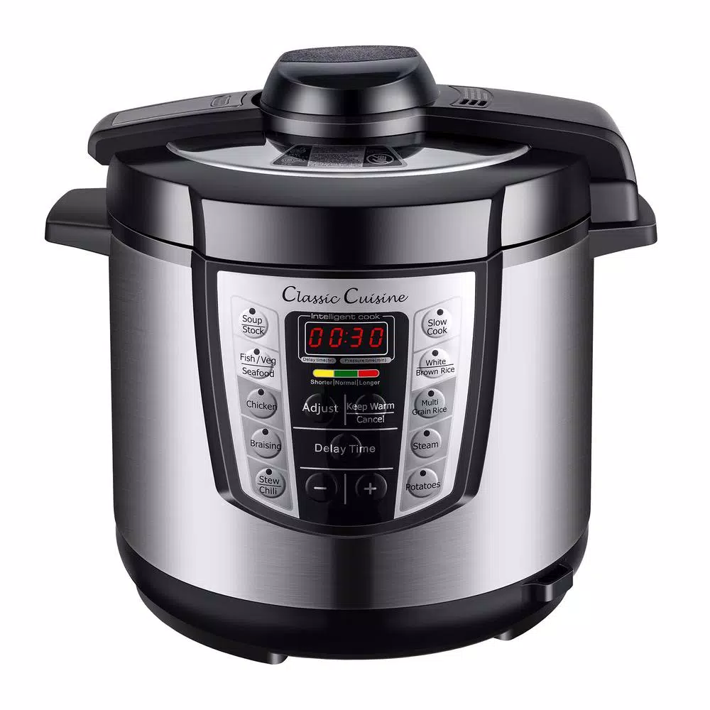 Cookers Classic Cuisine 4-in-1 Multi-Function 6 Qt. Silver Electric Pressure Cooker 3 Cookers Classic Cuisine 4-in-1 Multi-Function 6 Qt. Silver Electric Pressure Cooker