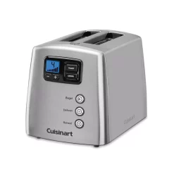 Toasters Cuisinart Touch To Toast 2-Slice Silver Wide Slot Toaster With Crumb Tray 6 Toasters Cuisinart Touch To Toast 2-Slice Silver Wide Slot Toaster With Crumb Tray -Dessert Makers Popular Store silver cuisinart pop up toasters cpt 420p1 c3 1000