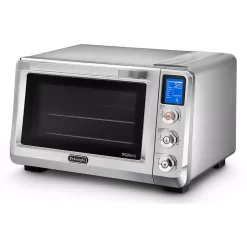 Toasters DeLonghi Livenza 2000 W 2-Slice Stainless Steel Convection Toaster Oven With Broiler -Dessert Makers Popular Store silver delonghi toaster ovens eo241250m 4f 1000