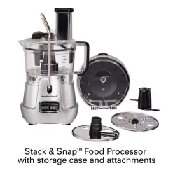 Food Processing Hamilton Beach Stack & Snap 8-Cup 3-Speed Silver Food Processor With Built-in Bowl Scraper 17 Food Processing Hamilton Beach Stack & Snap 8-Cup 3-Speed Silver Food Processor With Built-in Bowl Scraper -Dessert Makers Popular Store silver hamilton beach food processors 70820 1d 1000