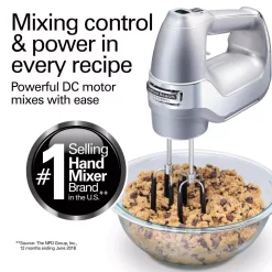 Mixers Hamilton Beach 7-Speed Electric Hand Mixer, Silver And Chrome, With SoftScrape Beaters, Whisk, Dough Hooks And Snap-On Storage Case 14 Mixers Hamilton Beach 7-Speed Electric Hand Mixer, Silver And Chrome, With SoftScrape Beaters, Whisk, Dough Hooks And Snap-On Storage Case -Dessert Makers Popular Store silver hamilton beach hand mixers 62657 4f 1000