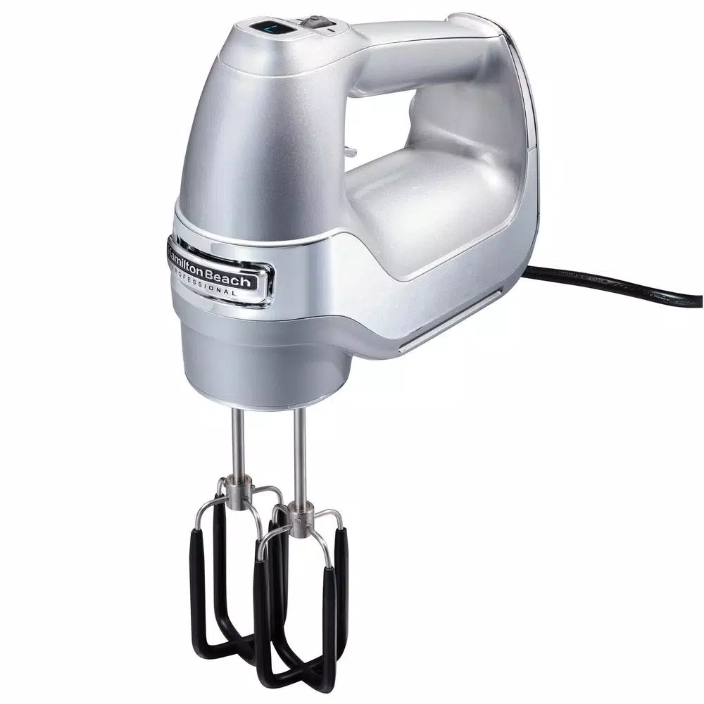 Mixers Hamilton Beach 7-Speed Electric Hand Mixer, Silver And Chrome, With SoftScrape Beaters, Whisk, Dough Hooks And Snap-On Storage Case 3 Mixers Hamilton Beach 7-Speed Electric Hand Mixer, Silver And Chrome, With SoftScrape Beaters, Whisk, Dough Hooks And Snap-On Storage Case