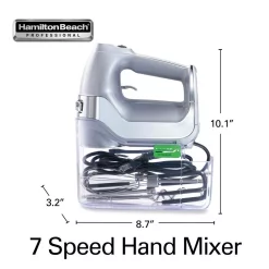 Mixers Hamilton Beach 7-Speed Electric Hand Mixer, Silver And Chrome, With SoftScrape Beaters, Whisk, Dough Hooks And Snap-On Storage Case 18 Mixers Hamilton Beach 7-Speed Electric Hand Mixer, Silver And Chrome, With SoftScrape Beaters, Whisk, Dough Hooks And Snap-On Storage Case -Dessert Makers Popular Store silver hamilton beach hand mixers 62657 76 1000
