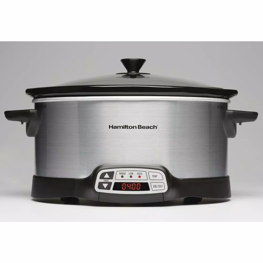 Cookers Hamilton Beach 6 Qt. Programmable Silver Slow Cooker With Temperature Controls 6 Cookers Hamilton Beach 6 Qt. Programmable Silver Slow Cooker With Temperature Controls - Image 4