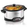 Cookers Hamilton Beach 6 Qt. Programmable Silver Slow Cooker With Temperature Controls 2 Cookers Hamilton Beach 6 Qt. Programmable Silver Slow Cooker With Temperature Controls -Dessert Makers Popular Store silver hamilton beach slow cookers 33660 64 1000