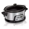 Cookers Hamilton Beach FlexCook 6 Qt. Silver Programmable Slow Cooker With Temperature Controls 2 Cookers Hamilton Beach FlexCook 6 Qt. Silver Programmable Slow Cooker With Temperature Controls -Dessert Makers Popular Store silver hamilton beach slow cookers 33861 64 1000