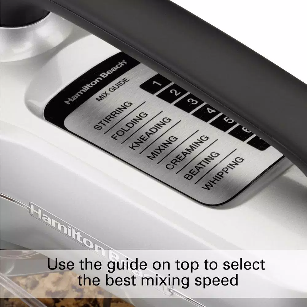 Mixers Hamilton Beach 4 Qt. 7-Speed Stainless Steel Stand Mixer With Flat Beater, Dough Hook And Whisk 6 Mixers Hamilton Beach 4 Qt. 7-Speed Stainless Steel Stand Mixer With Flat Beater, Dough Hook And Whisk - Image 4