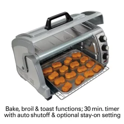 Toasters Hamilton Beach Easy Reach 1400 W 6-Slice Grey Toaster Oven With Roll Top Door 12 Toasters Hamilton Beach Easy Reach 1400 W 6-Slice Grey Toaster Oven With Roll Top Door -Dessert Makers Popular Store silver hamilton beach toaster ovens 31127d 1f 1000
