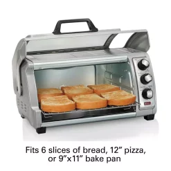 Toasters Hamilton Beach Easy Reach 1400 W 6-Slice Grey Toaster Oven With Roll Top Door 13 Toasters Hamilton Beach Easy Reach 1400 W 6-Slice Grey Toaster Oven With Roll Top Door -Dessert Makers Popular Store silver hamilton beach toaster ovens 31127d 44 1000