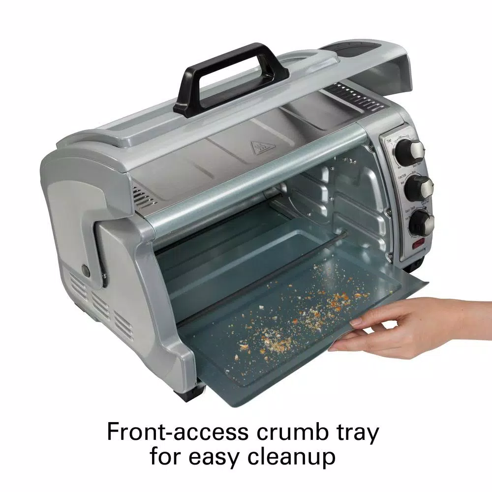 Toasters Hamilton Beach Easy Reach 1400 W 6-Slice Grey Toaster Oven With Roll Top Door 4 Toasters Hamilton Beach Easy Reach 1400 W 6-Slice Grey Toaster Oven With Roll Top Door - Image 2