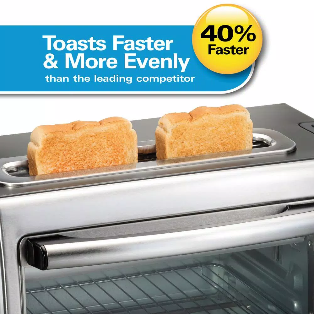 Toasters Hamilton Beach 2 In 1 1450 W 4-Slice Silver Toaster Oven With 2-Slice Toaster Slots 8 Toasters Hamilton Beach 2 In 1 1450 W 4-Slice Silver Toaster Oven With 2-Slice Toaster Slots - Image 6