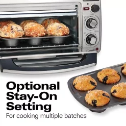 Toasters Hamilton Beach 2 In 1 1450 W 4-Slice Silver Toaster Oven With 2-Slice Toaster Slots 15 Toasters Hamilton Beach 2 In 1 1450 W 4-Slice Silver Toaster Oven With 2-Slice Toaster Slots -Dessert Makers Popular Store silver hamilton beach toaster ovens 31156 66 1000