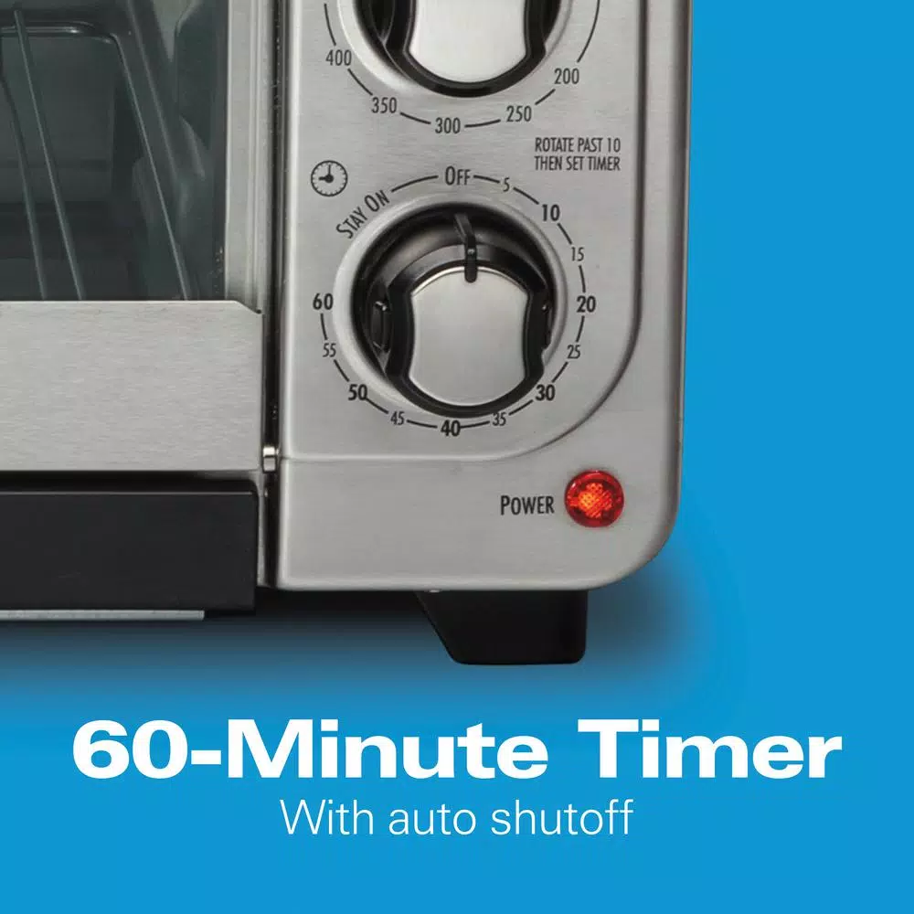 Toasters Hamilton Beach 2 In 1 1450 W 4-Slice Silver Toaster Oven With 2-Slice Toaster Slots 11 Toasters Hamilton Beach 2 In 1 1450 W 4-Slice Silver Toaster Oven With 2-Slice Toaster Slots - Image 9